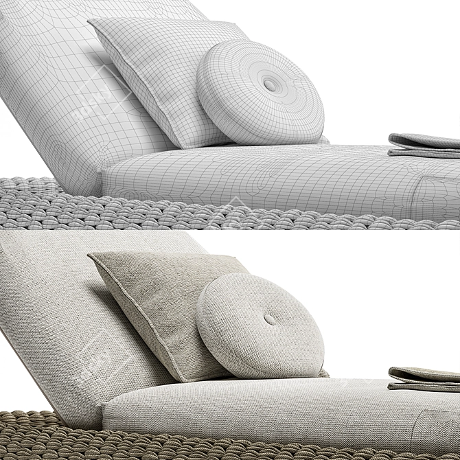 Elegant Kobo Lounger: Unwind in Style 3D model image 3