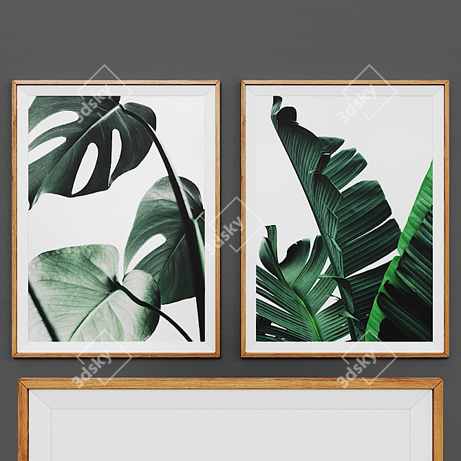 Wooden Framed Picture Set 3D model image 1