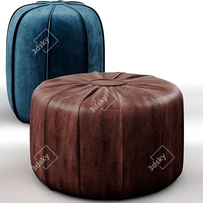 Exquisite Marrakech Poufs: Luxury, Style, Comfort 3D model image 2