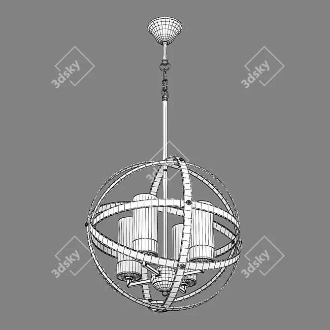 Cero Lightstar Hanging Chandelier - Elegant and Modern Design 3D model image 3