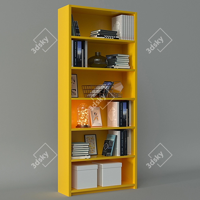 Modern and Versatile IKEA Billy 3D model image 1