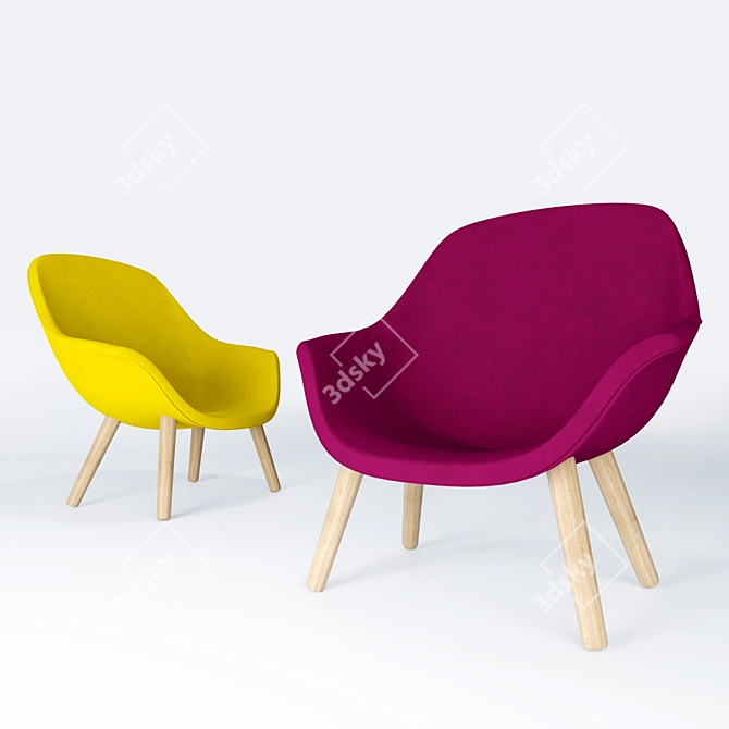 Sleek and Versatile Lounge Chair 3D model image 1