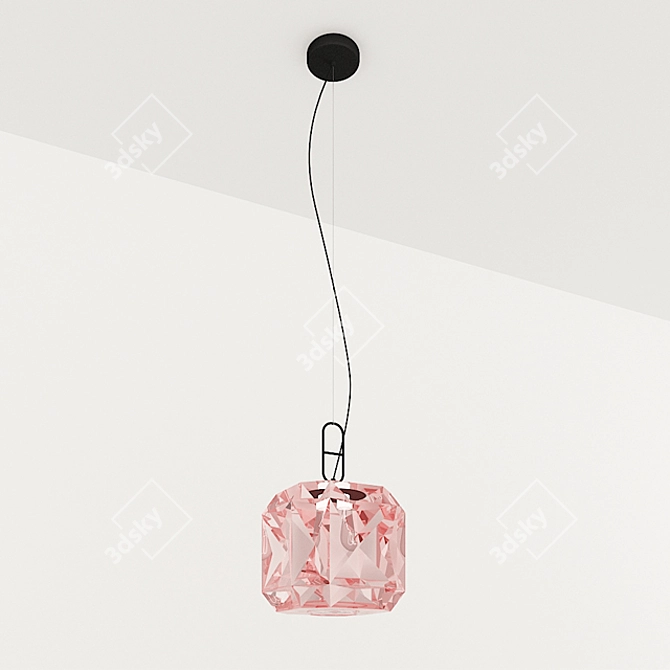 Modern Copper Pendant Light 3D model image 1