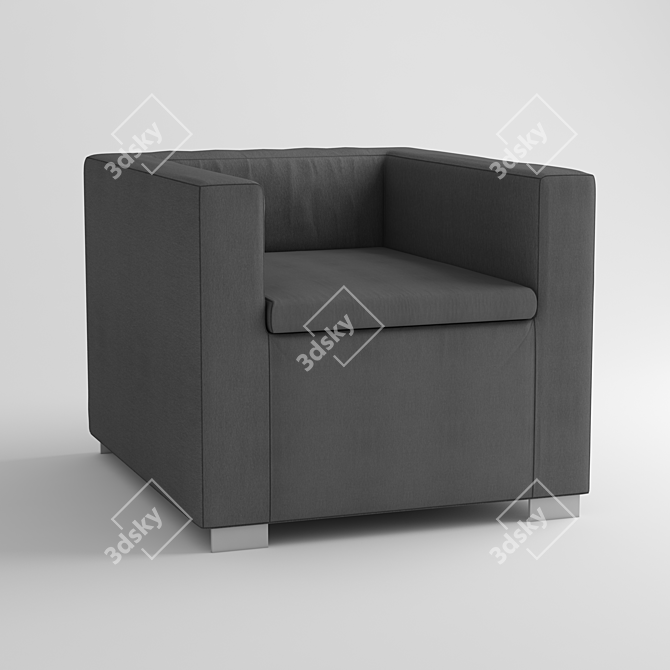 Portable Comfort: Minotti Suitcase Chair 3D model image 1