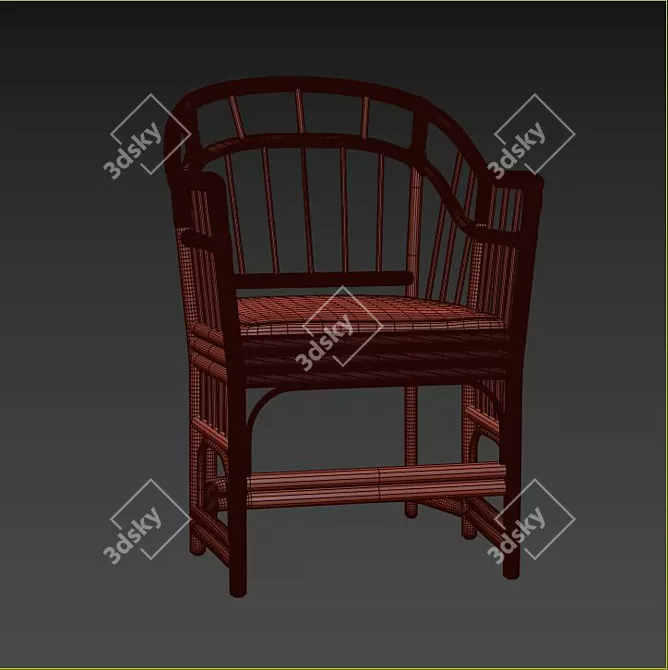 Elegant Dylon Armchair: Comfort and Style 3D model image 2