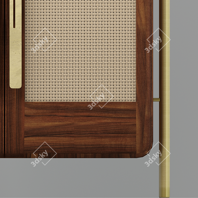 Custom Design Wooden Cabinet 3D model image 2