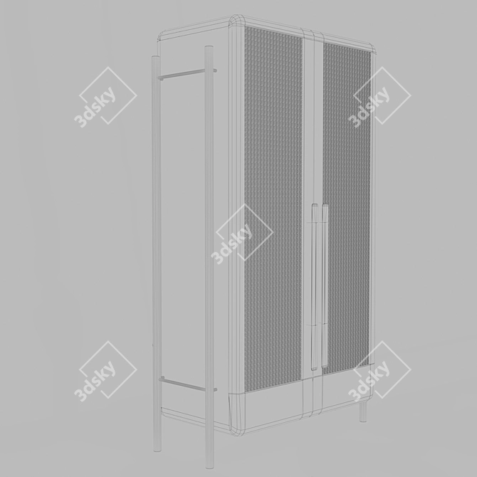 Custom Design Wooden Cabinet 3D model image 3