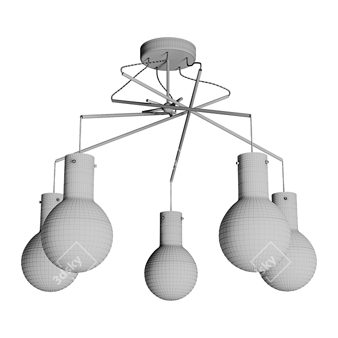 Elegant Marco Chandelier: Odeon Light 3D model image 2