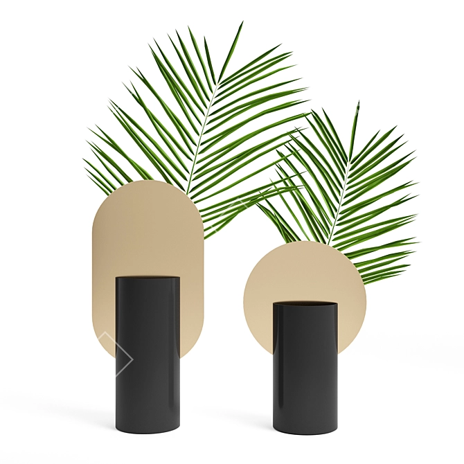 Geometric Art Vases: Genke and Malevich 3D model image 1