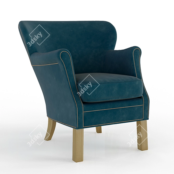 Luxurious Golden Chair: Elegant Design & Premium Quality 3D model image 1