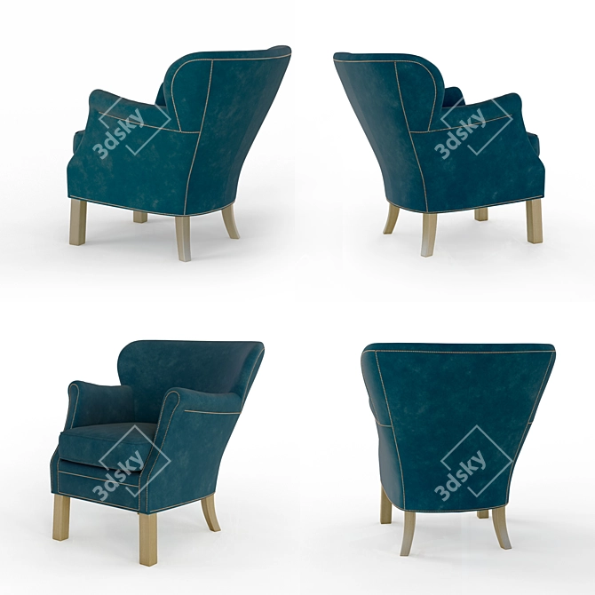 Luxurious Golden Chair: Elegant Design & Premium Quality 3D model image 2