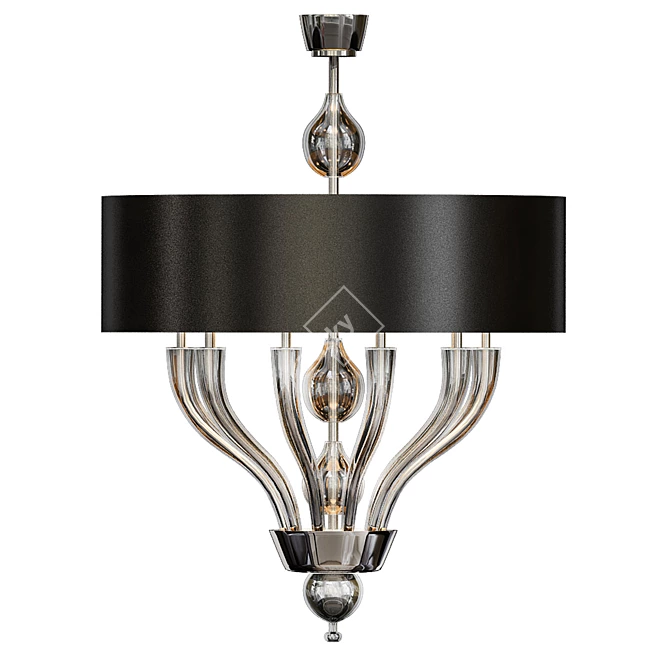 Elegant Murano Pandora Chandelier 3D model image 1