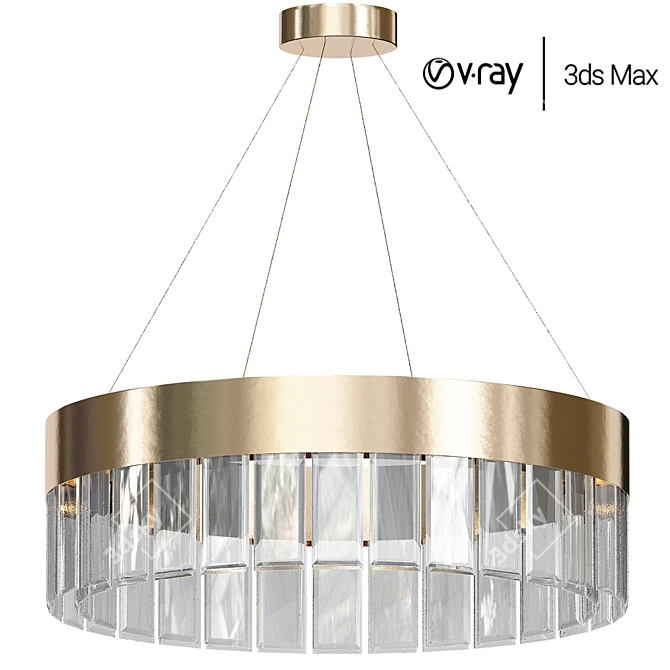 Elegant Smooth Pendant Lighting 3D model image 1