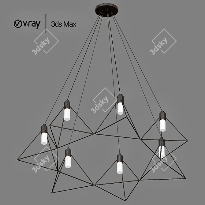 Elegant VITRUVIA Pendant Light 3D model image 1