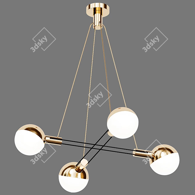 Modern Stilnovo Large Globe Chandelier 3D model image 1