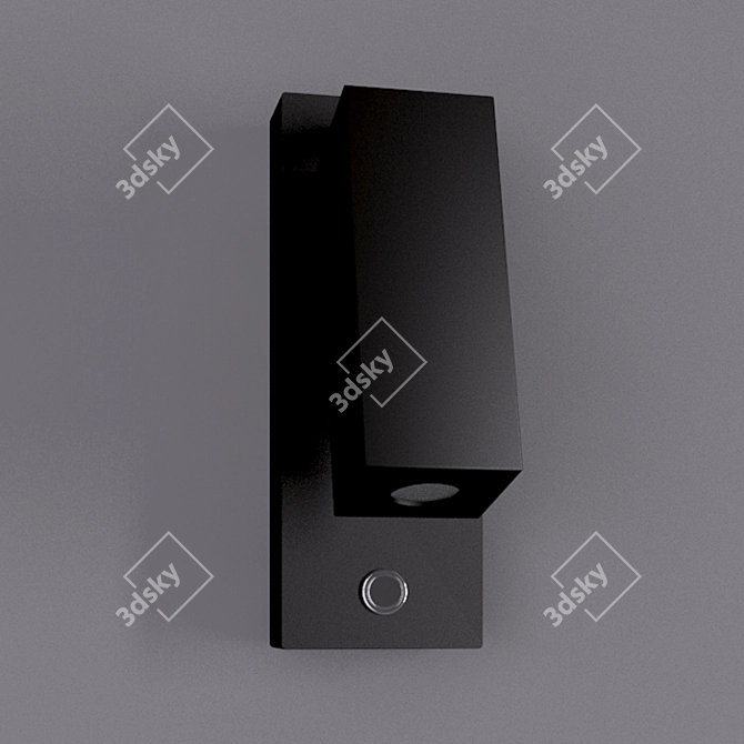 VIOKEF LED Black Wall Light 3D model image 1