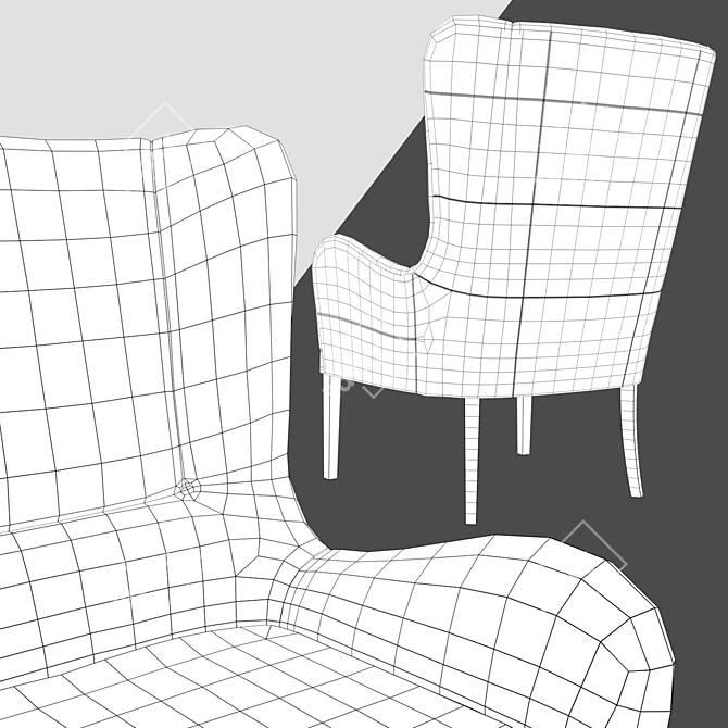 Elegant Davison Chair by CORSASTYLE 3D model image 2