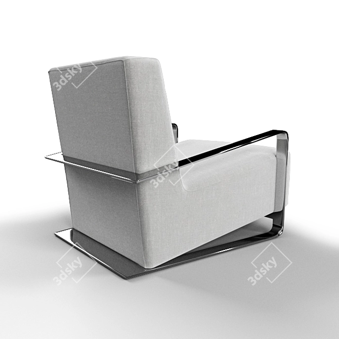 Chromed Hola Armchair by Marconato & Zappa 3D model image 2