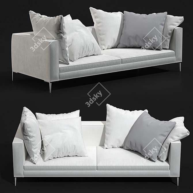 Hugo Sofa: Sleek, Modern, and Stylish 3D model image 1