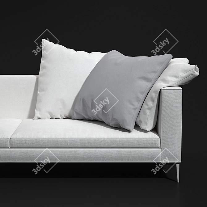 Hugo Sofa: Sleek, Modern, and Stylish 3D model image 2