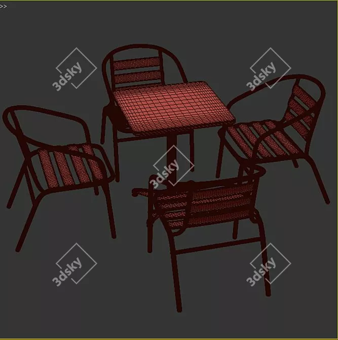 Cultivate Cozy Conversations: Cornette Patio Seating 3D model image 3