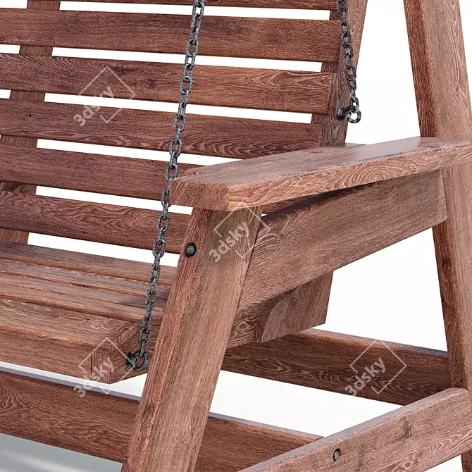 Charming Garden Swing 3D model image 2