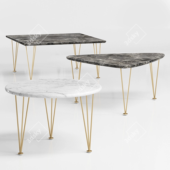 Flamingo Coffee Tables: Chic and Stylish 3D model image 1