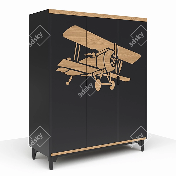 Foldable Travel Wardrobe: Compact and Stylish 3D model image 1