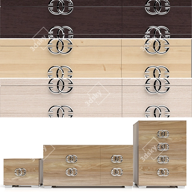 Prestige Chests & Cabinets: Italian Elegance 3D model image 1