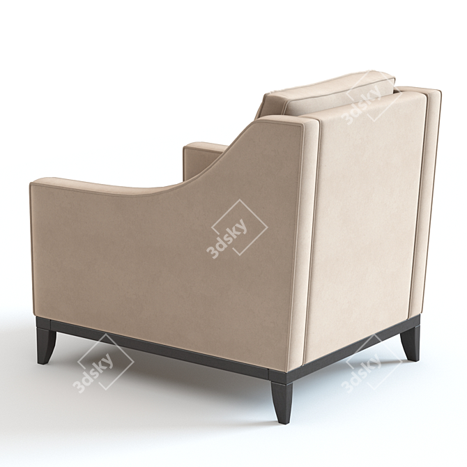 Spencer Armchair: Stylish & Cozy Seating 3D model image 3