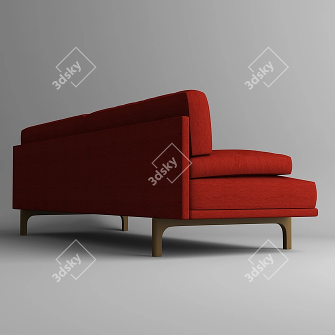 Modern 3-Seater Sofa: Zanotta Milano 3D model image 3