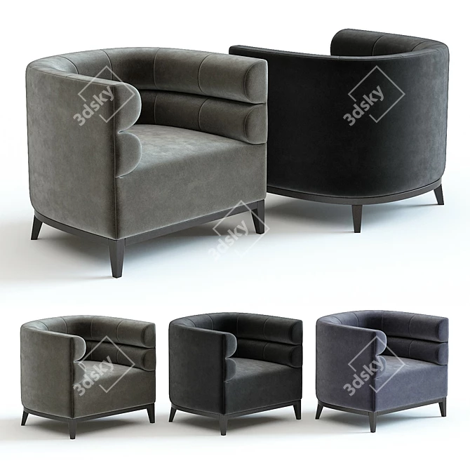 Giovani Armchair: Elegant 3D Model 3D model image 1