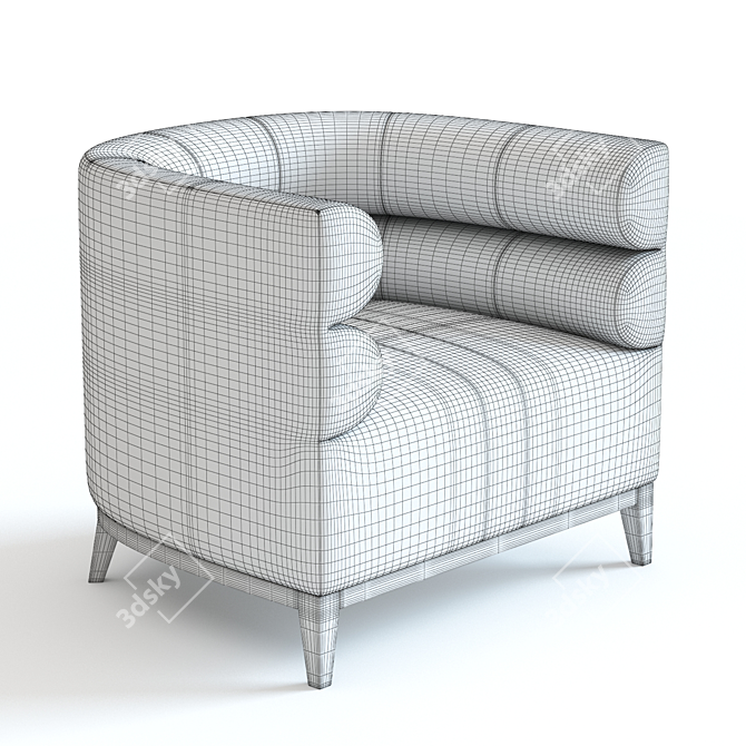 Giovani Armchair: Elegant 3D Model 3D model image 2