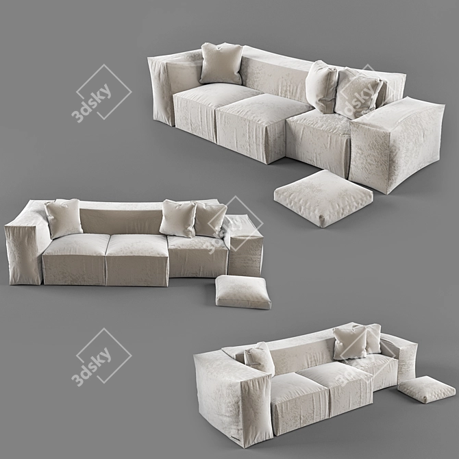 Modern Vray & Corona Sofa 3D model image 1