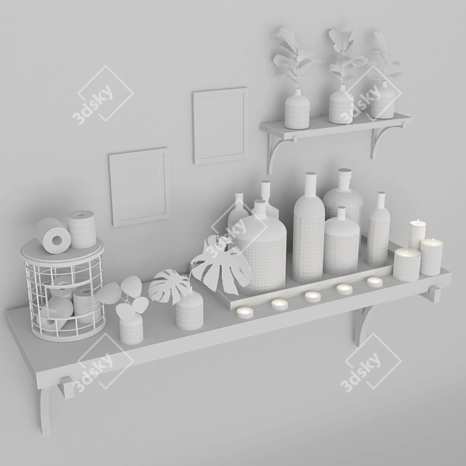 Elegant Bathroom Essentials 3D model image 2