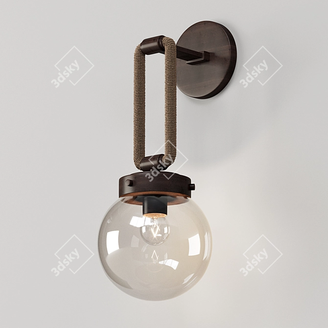 Seaside Rope Globe Sconce 3D model image 1