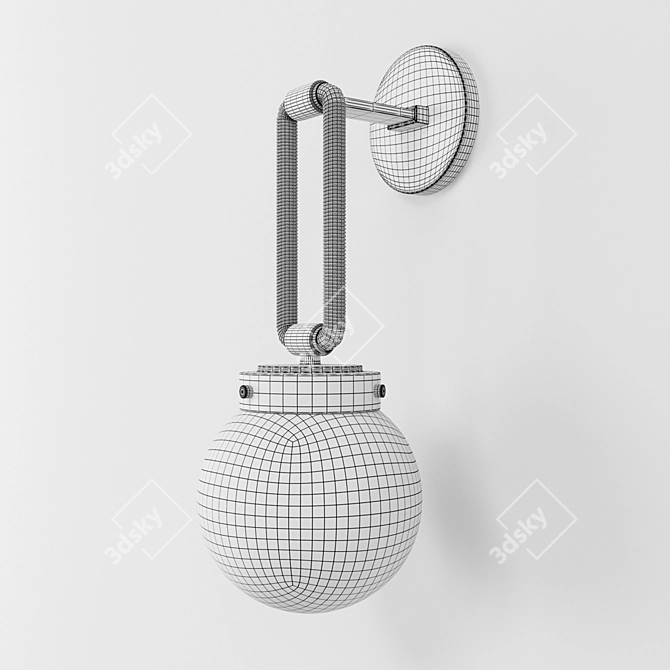 Seaside Rope Globe Sconce 3D model image 3