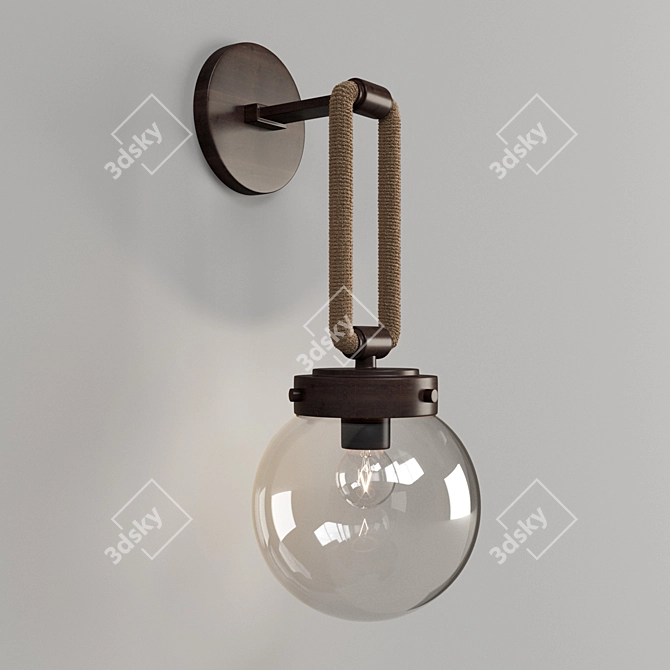 Seaside Rope Globe Sconce 3D model image 4