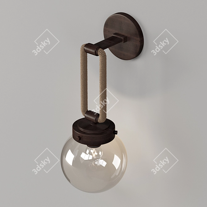 Seaside Rope Globe Sconce 3D model image 5