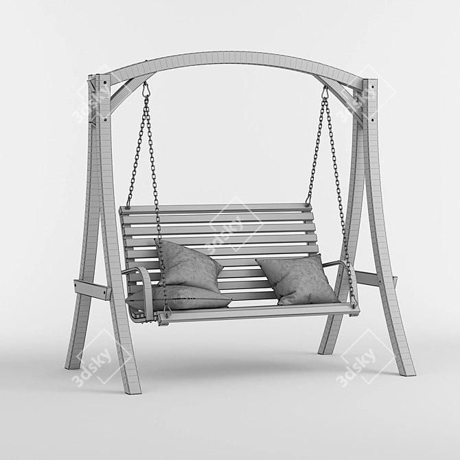 Marlette Outdoor Garden Swing 3D model image 3