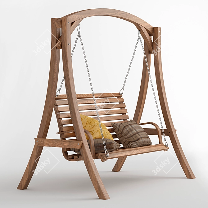 Marlette Outdoor Garden Swing 3D model image 4