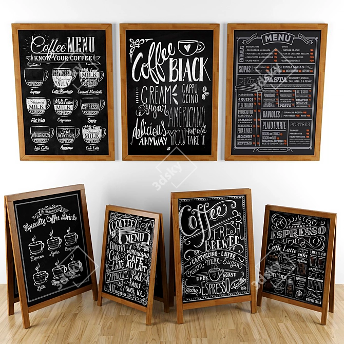 Versatile Cafe Board 3D model image 1