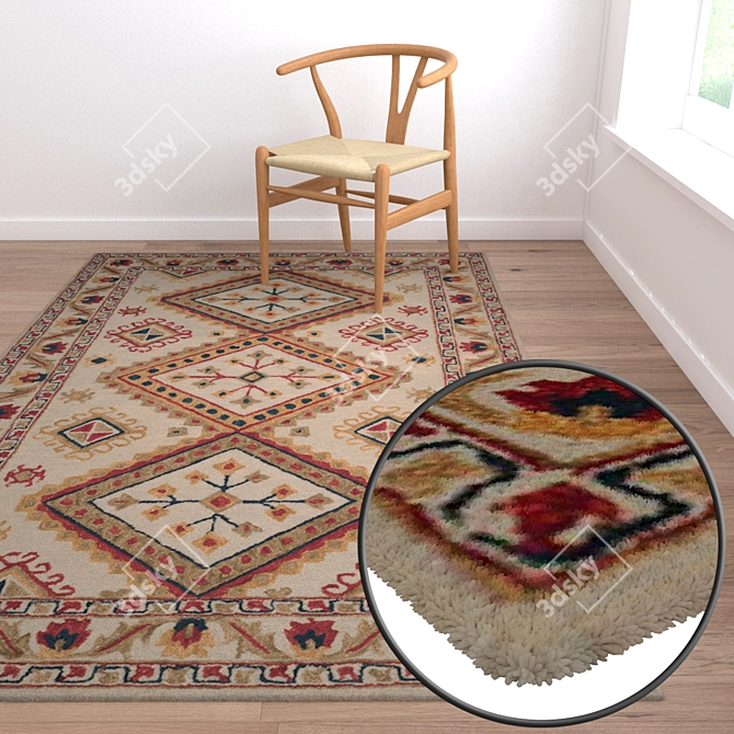 Luxury Carpet Set: High-Quality Textures 3D model image 2