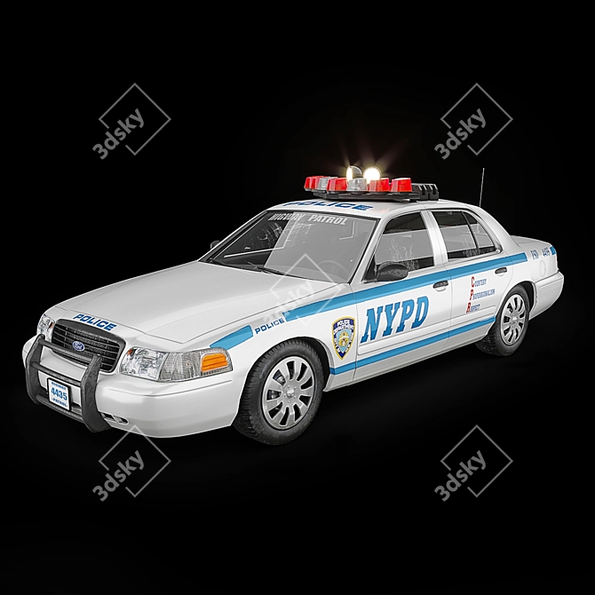 NY Police - TurboSmooth Vehicle 3D model image 1