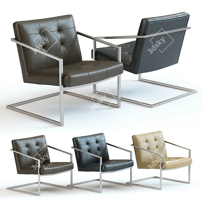 Elegant Dafne Armchair: 3D Model 3D model image 1