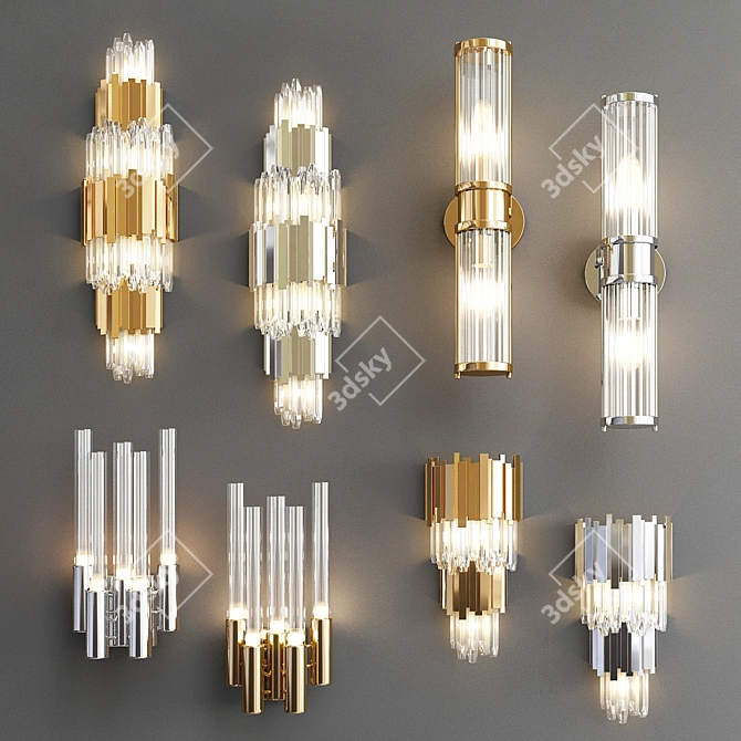 Elegant Wall Lighting Set 3D model image 1