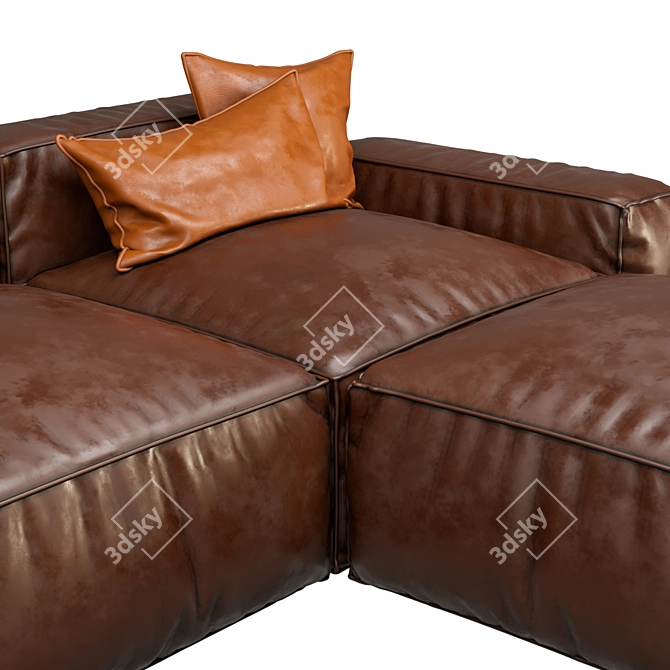 Premium Leather Sofa 01 3D model image 3