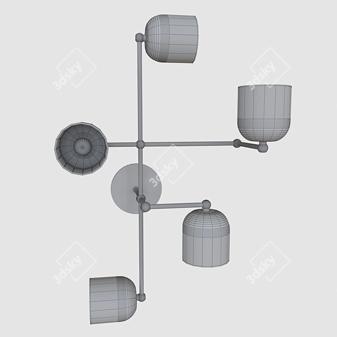 Sleek Sconces Illuminate Spaces 3D model image 2