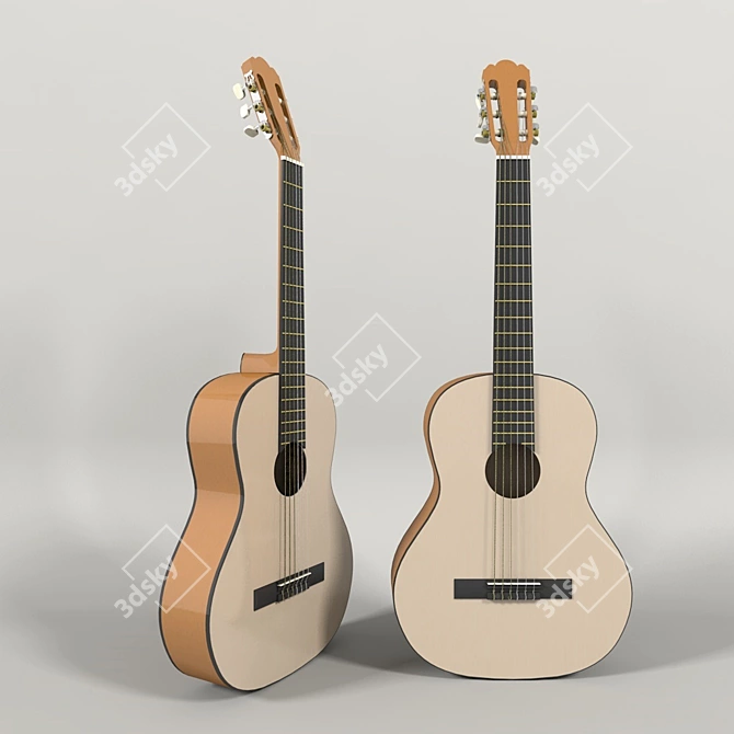 Affordable and Durable Colombo Acoustic Guitar 3D model image 1