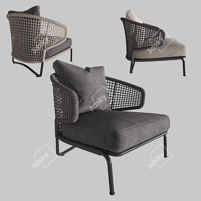 Luxury Aston Cord Sofa: Perfect for Close Ups 3D model image 1